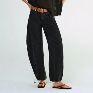 We The Free Good Luck Mid-Rise Barrel Jeans